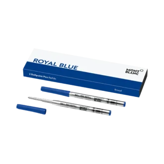 2 recambios para bolígrafo, azul real – fino