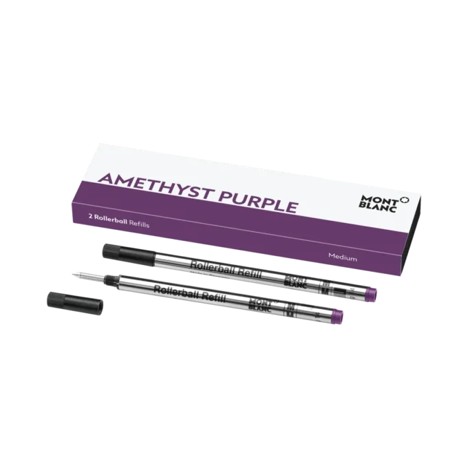 2 recambios Rollerball, Amatista Púrpura – Medio 2 recambios Rollerball, Amatista Púrpura – Medio