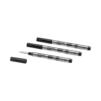3 recambios Rollerball Small, negro misterioso – Medio