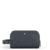 Bolso de mano para artículos de aseo en piel con relieve de avestruz Bolso de mano para artículos de aseo en piel con relieve de avestruz