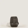Bolso de mano para artículos de aseo en piel con relieve de avestruz Bolso de mano para artículos de aseo en piel con relieve de avestruz