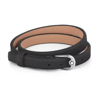 Brazalete con hebilla de herradura negra, tamaño ajustable