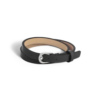 Brazalete con hebilla de herradura negra, tamaño ajustable