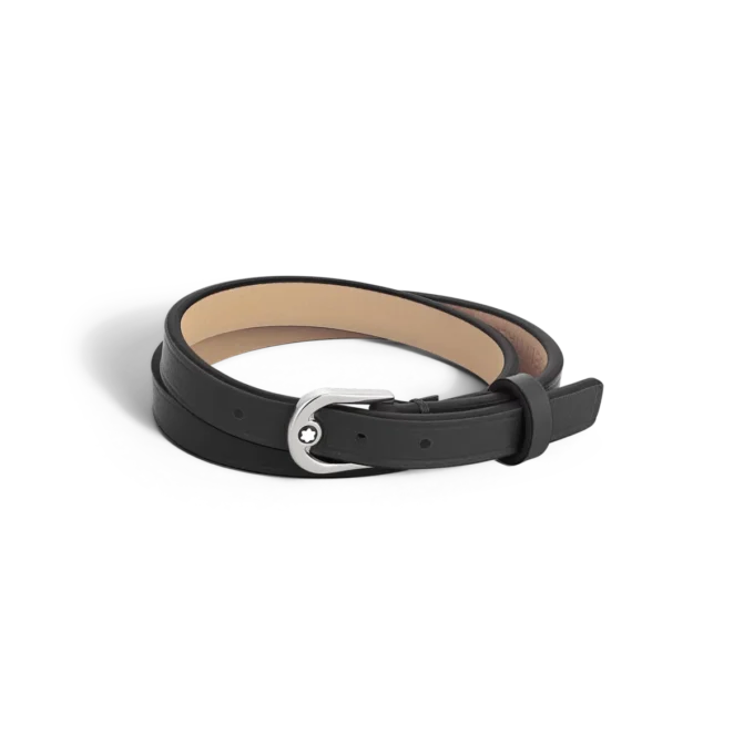 Brazalete con hebilla de herradura negra, tamaño ajustable