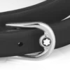 Brazalete con hebilla de herradura negra, tamaño ajustable