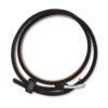 Brazalete con hebilla de herradura negra, tamaño ajustable