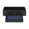 Caja de escritorio de cuero para tres instrumentos de escritura y un tintero