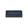 Caja de escritorio de cuero para tres instrumentos de escritura y un tintero