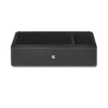 Caja de escritorio de cuero para tres instrumentos de escritura y un tintero