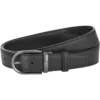 Cinturón de cuero negro de 35 mm con hebilla en forma de herradura Cinturón de cuero negro de 35 mm con hebilla en forma de herradura