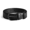 Cinturón de cuero negro de 35 mm con hebilla en forma de herradura Cinturón de cuero negro de 35 mm con hebilla en forma de herradura