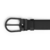 Cinturón de cuero negro de 35 mm con hebilla en forma de herradura Cinturón de cuero negro de 35 mm con hebilla en forma de herradura