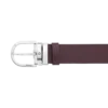 Cinturón de cuero reversible con hebilla Horseshoe estampada en negro/mosto de 35 mm Cinturón de cuero reversible con hebilla Horseshoe estampada en negro/mosto de 35 mm