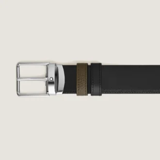 Cinturón reversible de 35 mm para el día a día en piel granulada