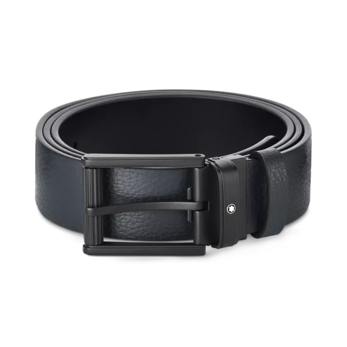 Cinturón reversible de cuero azul/negro de 35 mm Cinturón reversible de cuero azul/negro de 35 mm