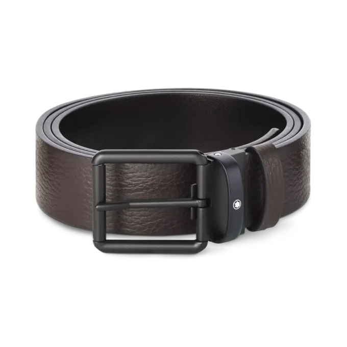 Cinturón reversible de cuero marrón/negro de 35 mm Cinturón reversible de cuero marrón/negro de 35 mm