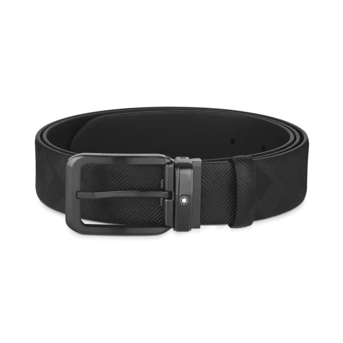Cinturón reversible de cuero negro de 35 mm Cinturón reversible de cuero negro de 35 mm
