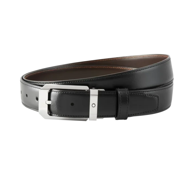 Cinturón reversible de cuero negro/marrón de 30 mm Cinturón reversible de cuero negro/marrón de 30 mm