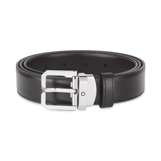 Cinturón reversible de cuero negro/marrón de 30 mm Cinturón reversible de cuero negro/marrón de 30 mm