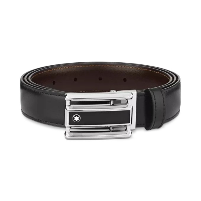 Cinturón reversible de cuero negro/marrón de 30 mm Cinturón reversible de cuero negro/marrón de 30 mm