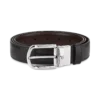 Cinturón reversible de piel con hebilla de herradura negra/marrón de 30 mm Cinturón reversible de piel con hebilla de herradura negra/marrón de 30 mm