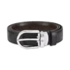 Cinturón reversible de piel con hebilla de herradura negra/marrón de 30 mm Cinturón reversible de piel con hebilla de herradura negra/marrón de 30 mm