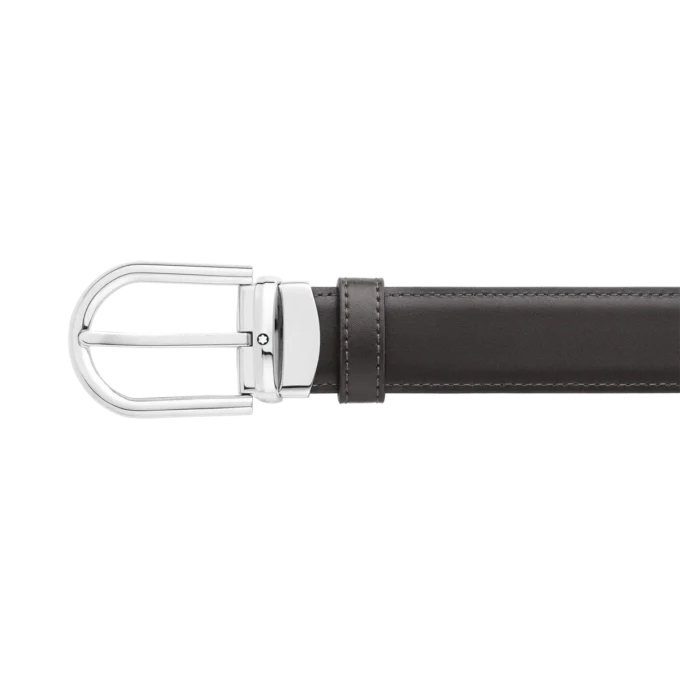 Cinturón reversible de piel con hebilla de herradura negra/marrón de 30 mm Cinturón reversible de piel con hebilla de herradura negra/marrón de 30 mm