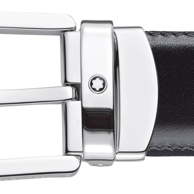Cinturón reversible de piel con hebilla de herradura negra/marrón de 30 mm Cinturón reversible de piel con hebilla de herradura negra/marrón de 30 mm