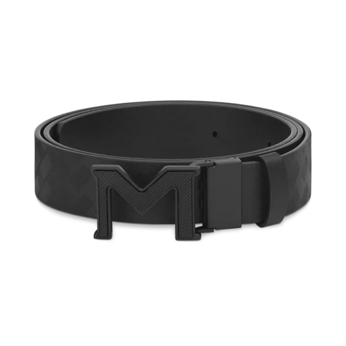 Cinturón reversible de piel de 35 mm con hebilla M Extreme 3.0 negra/negra lisa Cinturón reversible de piel de 35 mm con hebilla M Extreme 3.0 negra/negra lisa