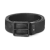 Cinturón reversible de piel estampada en negro/liso negro de 35 mm. Cinturón reversible de piel estampada en negro/liso negro de 35 mm.