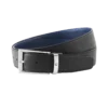 Cinturón reversible de piel negro/azul de 35 mm Cinturón reversible de piel negro/azul de 35 mm