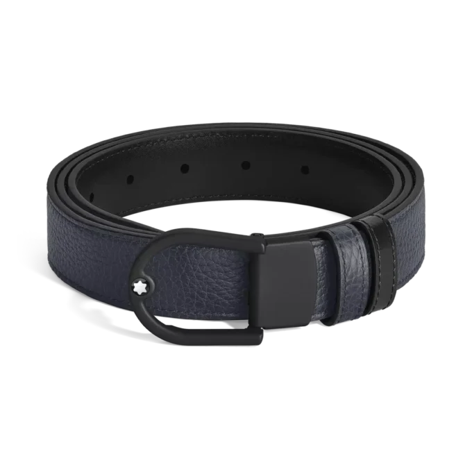 Cinturón reversible Horseshoe de 30 mm en piel granulada Cinturón reversible Horseshoe de 30 mm en piel granulada