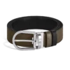 Cinturón reversible Horseshoe de 35 mm en piel granulada Cinturón reversible Horseshoe de 35 mm en piel granulada