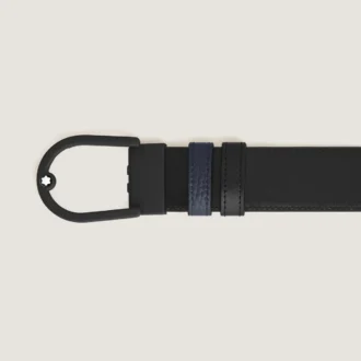 Cinturón reversible Horseshoe de 35 mm en piel granulada