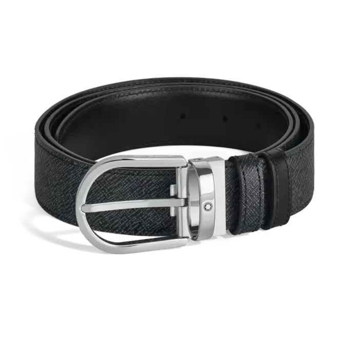 Cinturón reversible Horseshoe de 35 mm en piel Sartorial Cinturón reversible Horseshoe de 35 mm en piel Sartorial