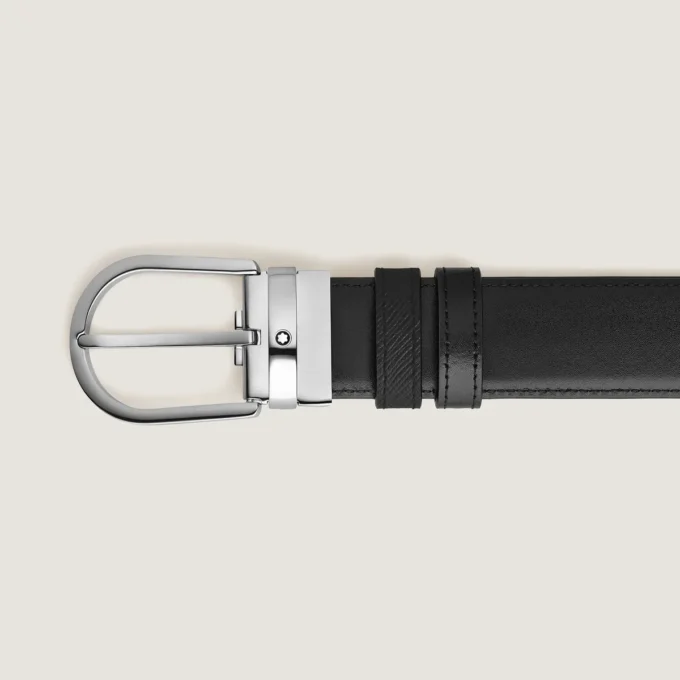Cinturón reversible Horseshoe de 35 mm en piel Sartorial Cinturón reversible Horseshoe de 35 mm en piel Sartorial
