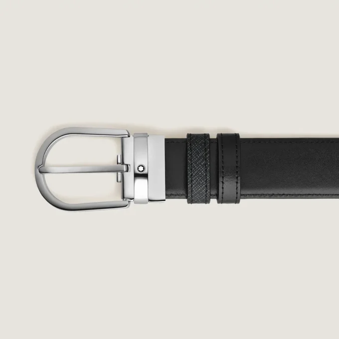 Cinturón reversible Horseshoe de 35 mm en piel Sartorial Cinturón reversible Horseshoe de 35 mm en piel Sartorial