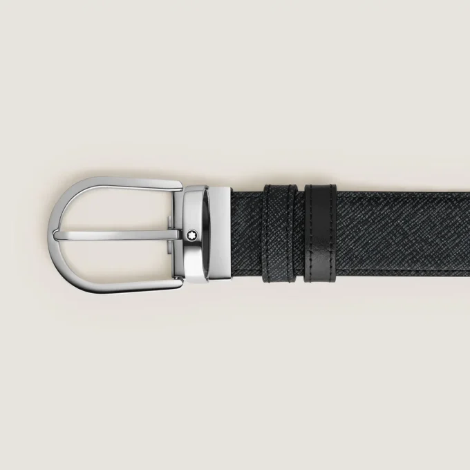 Cinturón reversible Horseshoe de 35 mm en piel Sartorial Cinturón reversible Horseshoe de 35 mm en piel Sartorial