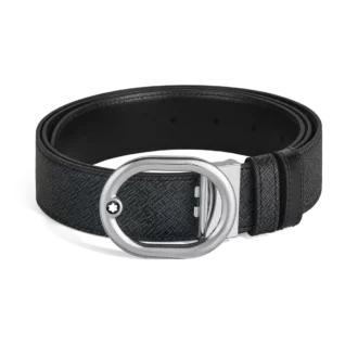 Cinturón reversible L’Ovale de 35 mm en piel Sartorial