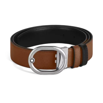 Cinturón reversible L’Ovale de 35 mm en piel Sartorial
