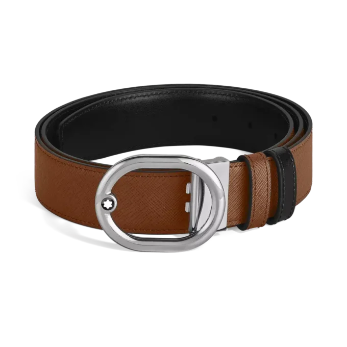 Cinturón reversible L’Ovale de 35 mm en piel Sartorial Cinturón reversible L’Ovale de 35 mm en piel Sartorial