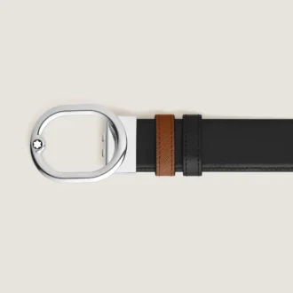 Cinturón reversible L’Ovale de 35 mm en piel Sartorial