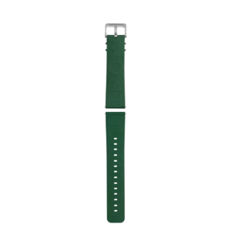 Correa de caucho verde con logotipo