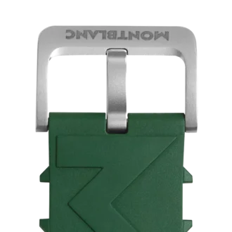 Correa de caucho verde con logotipo