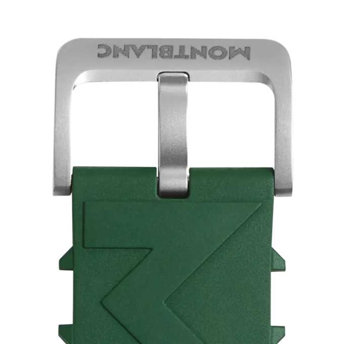 Correa de caucho verde con logotipo