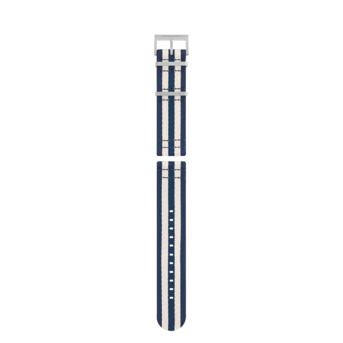 Correa de nailon azul y blanco