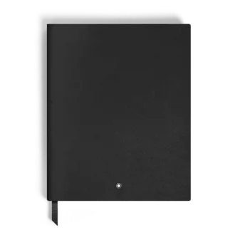 Cuaderno grande, cuero negro, negro, páginas rayadas