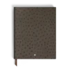 Cuaderno grande en piel con relieve de avestruz, páginas rayadas Cuaderno grande en piel con relieve de avestruz, páginas rayadas