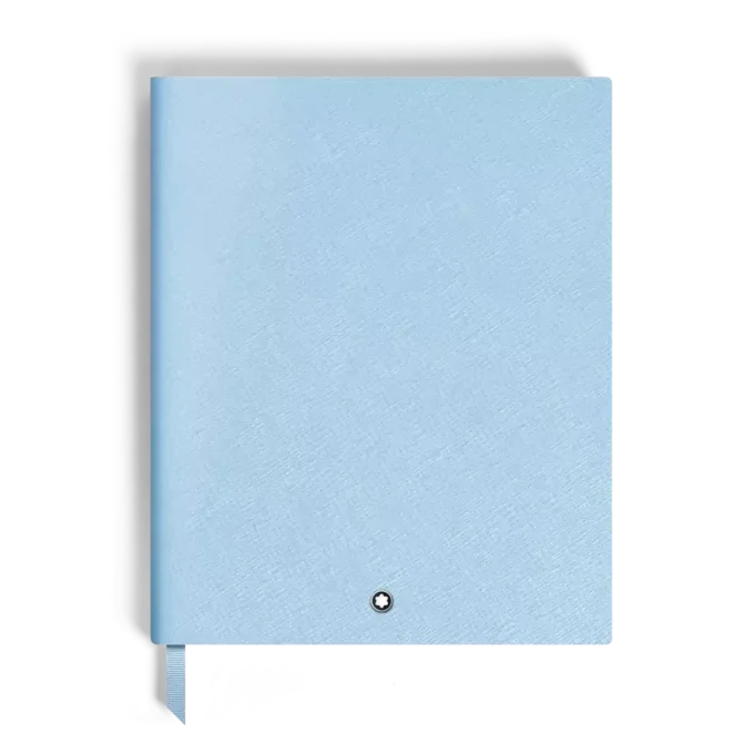 Cuaderno grande, piel Saffiano, azul pálido – Páginas rayadas Cuaderno grande, piel Saffiano, azul pálido – Páginas rayadas