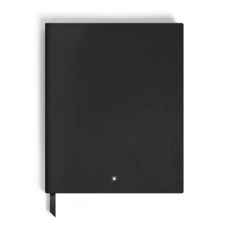Cuaderno grande, piel Saffiano, negro – Páginas cuadriculadas